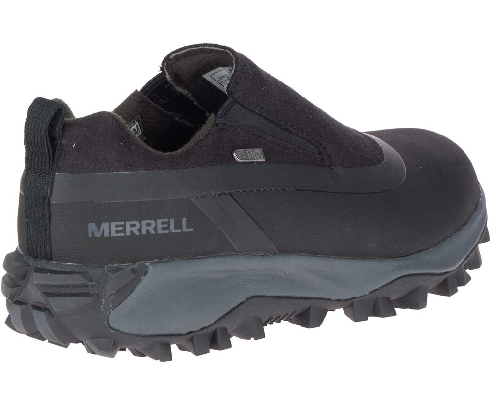 Merrell Slip Ons Black - Thermo Snowdrift Moc Shell Waterproof - Womens 76BSKVMRE